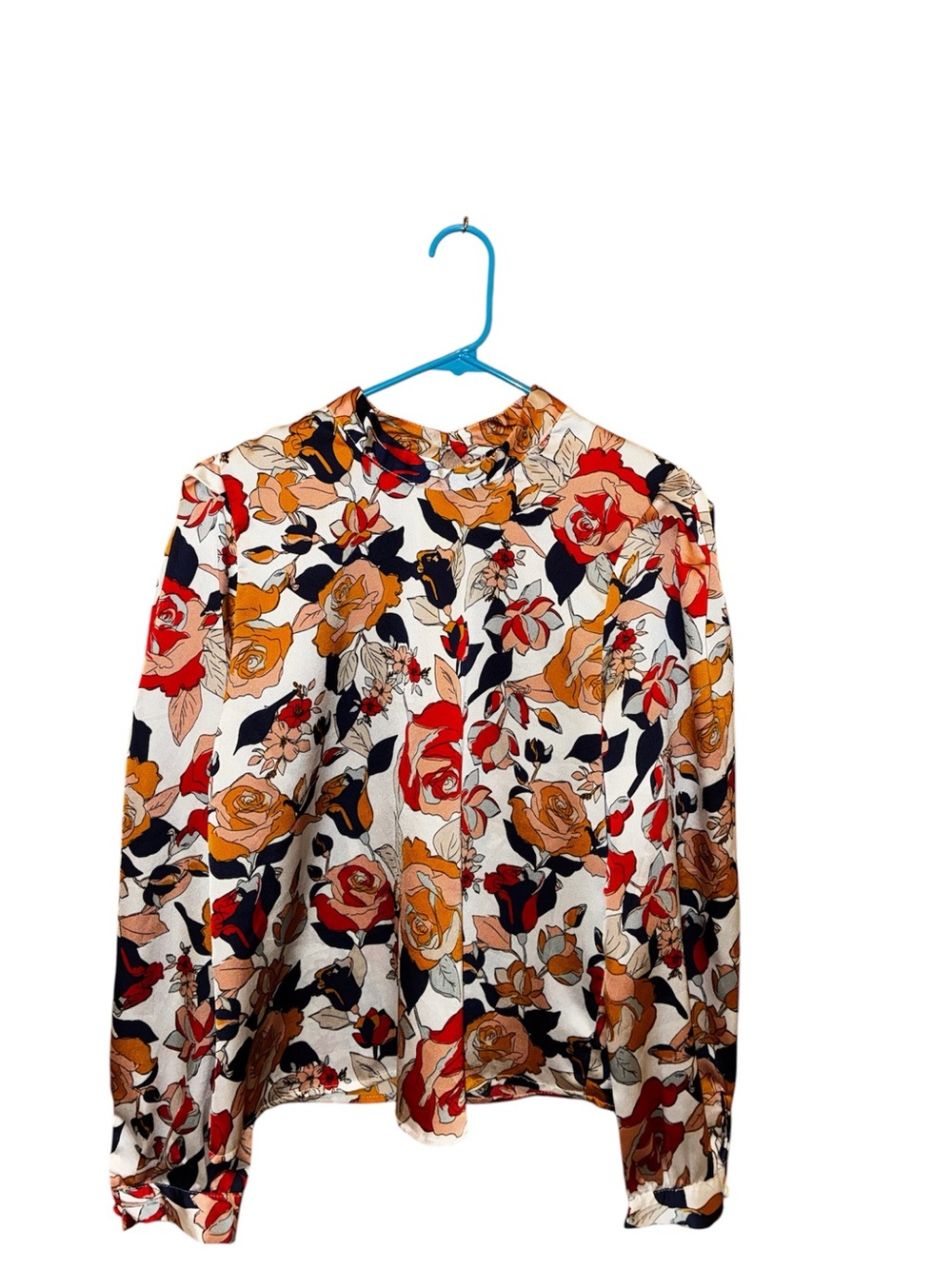 Milk & Honey Floral Print Long Sleeve Blouse Jacket Multicolor L